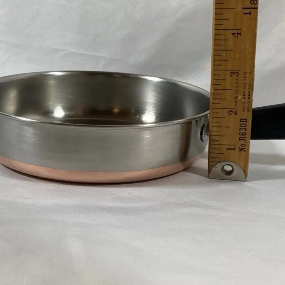 Revere Ware 1 Qt Skillet Frying Pan Saucepan Copper Bottom Stainless Clinton USA